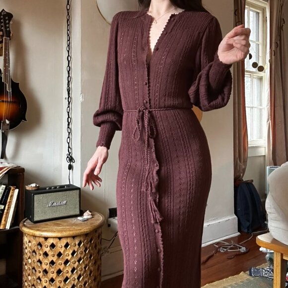 Doen Rosie Dress - XS - Burgundy - Picture 3 of 5